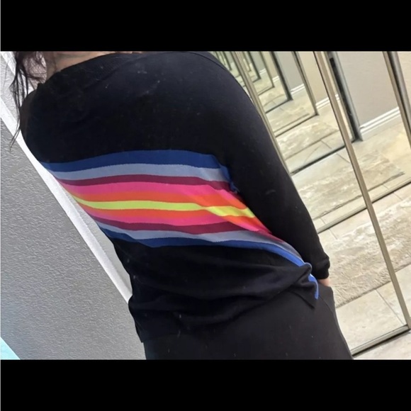 Brodie Cashmere Sweater Wispr Neon Strips - Picture 6 of 7